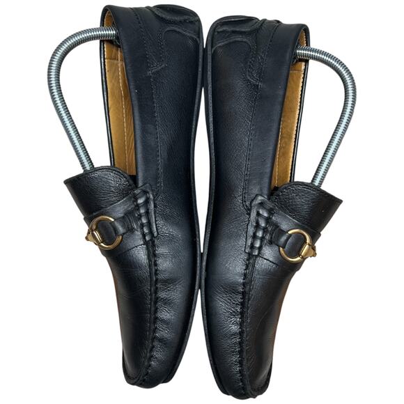 MERCANTI FIORENTINI Horse Bit Relax Men 9M Black Leather Driving Loafers Shoes - Picture 10 of 14